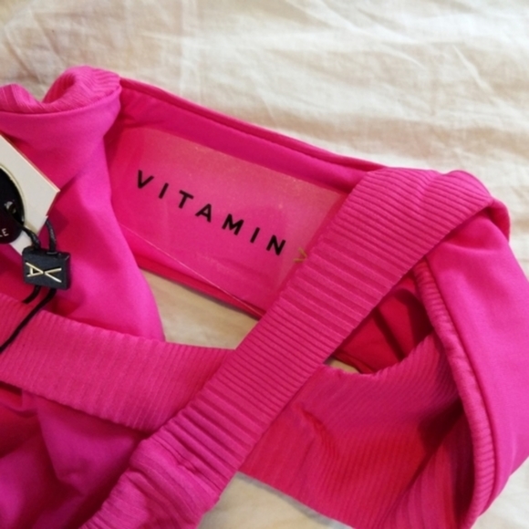 Vitamin A Sienna Top Luciana Bottom Malaia Pink Hot Ribbed - Picture 10 of 10